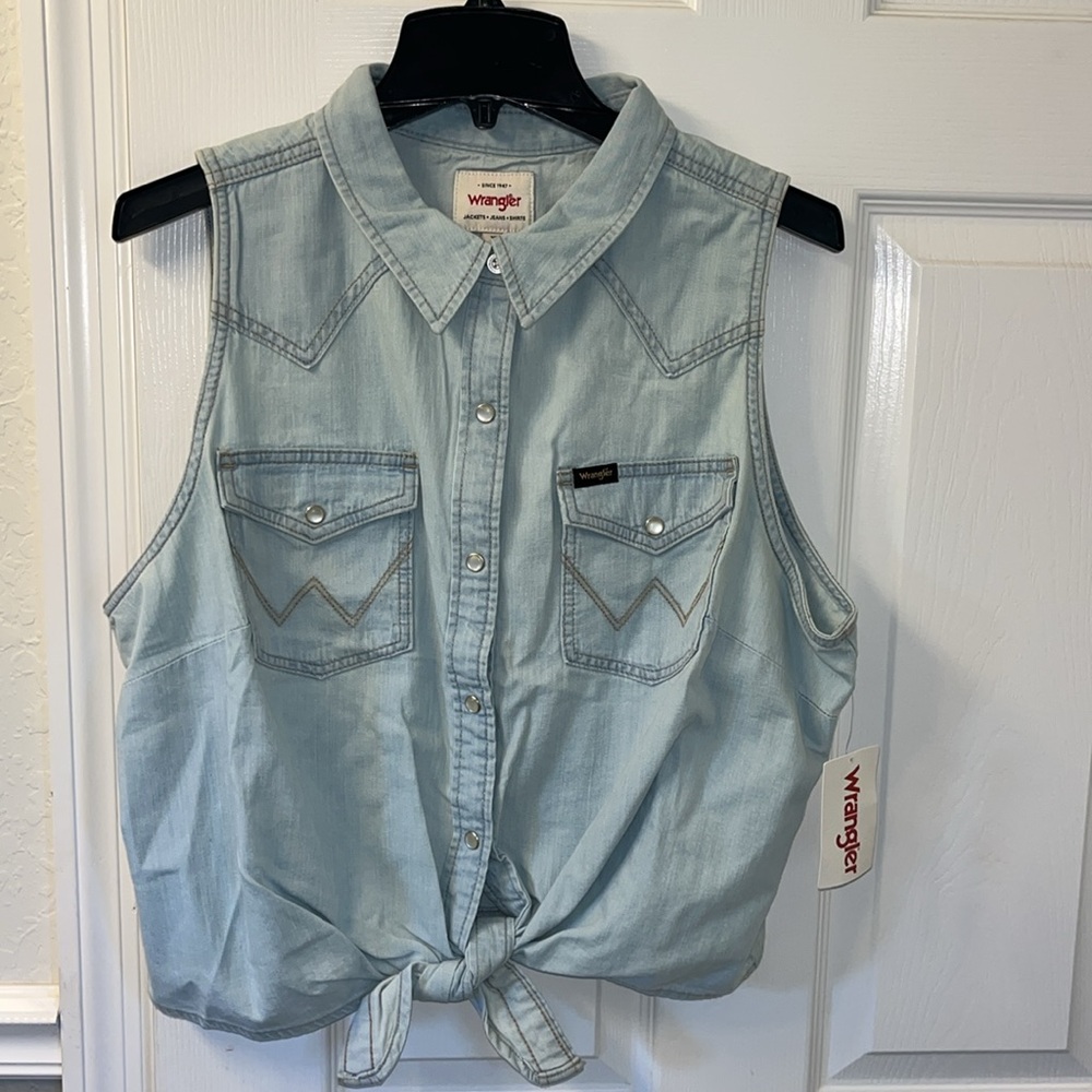 Wrangler Western Tie-front shirt XL - Picture 3 of 9